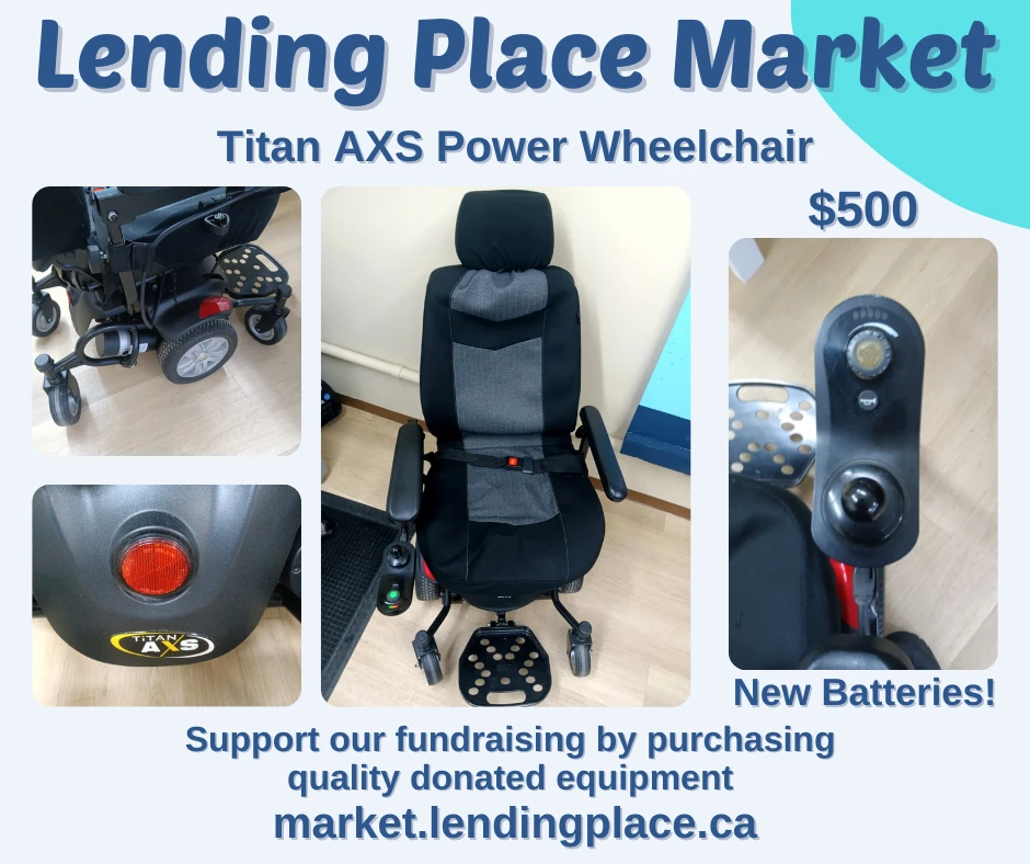 Titan AXS Power Wheelchair Battle River Lending Place Fundraising Marketplace. Discover smooth, dependable mobility with the Titan AXS Power Wheelchair, built for comfort, control, and confidence.